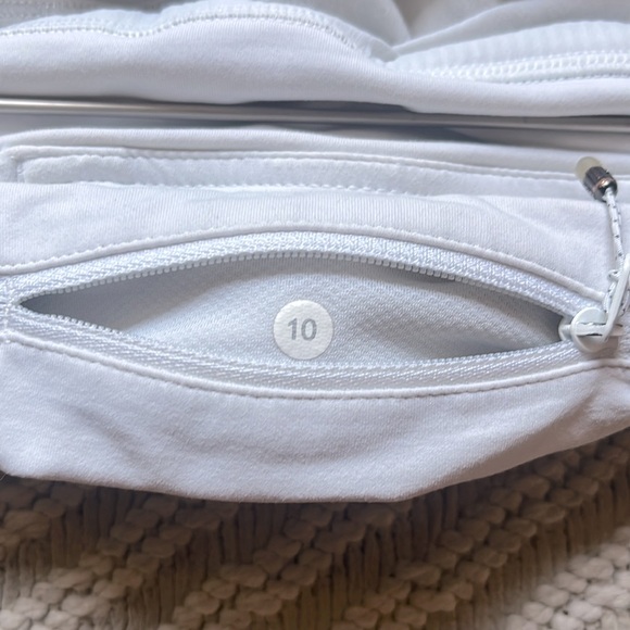 Lululemon Pace Rival Pleated Mid Rise White Skirt Size 10 - Picture 7 of 9